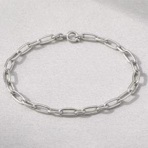 Pulseira Elo Alongado em Prata