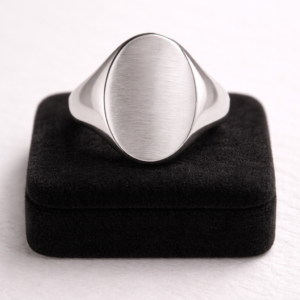 Anel de Prata Sinete Oval